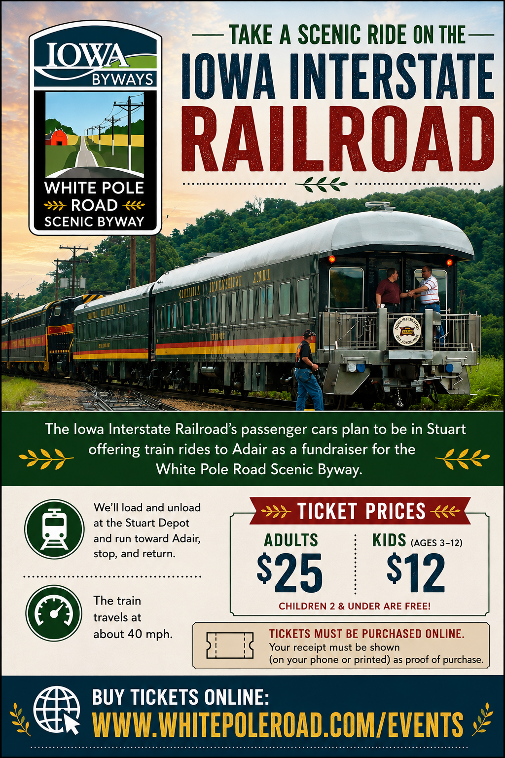 Train Passenger Tickets – White Pole Road Fundraiser – 2026